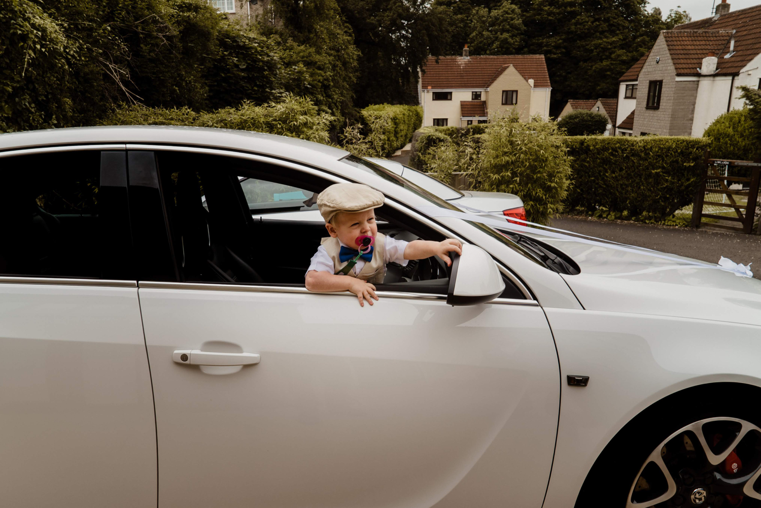 Child-Driving-Car-Leeds-Wedding