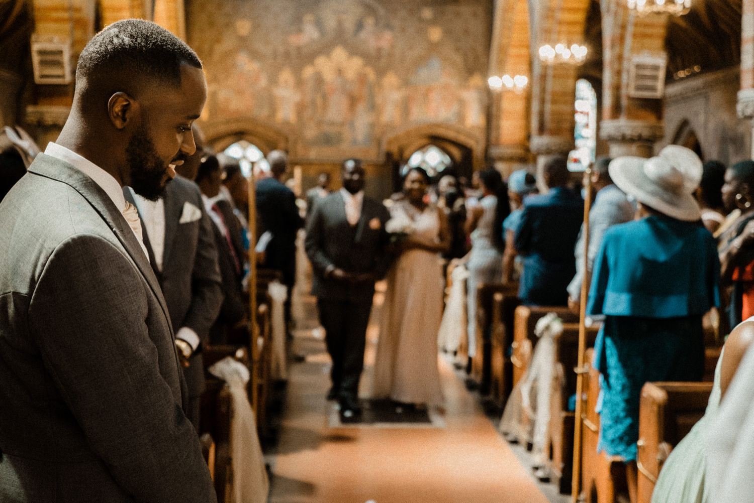 Nigerian-Wedding-Photographer-Groom-Church-Erith