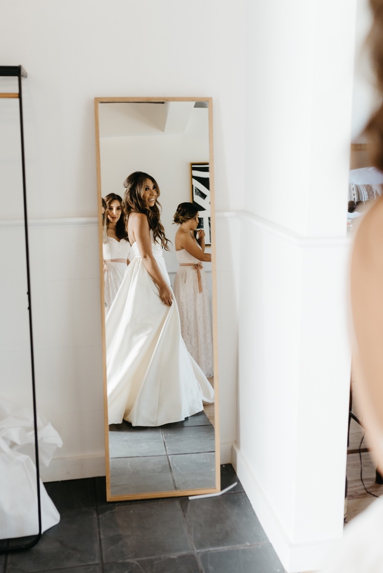 princess polly baby blue dress A Summer Wedding at The Farmhouse Plainfield: Erin & Packy