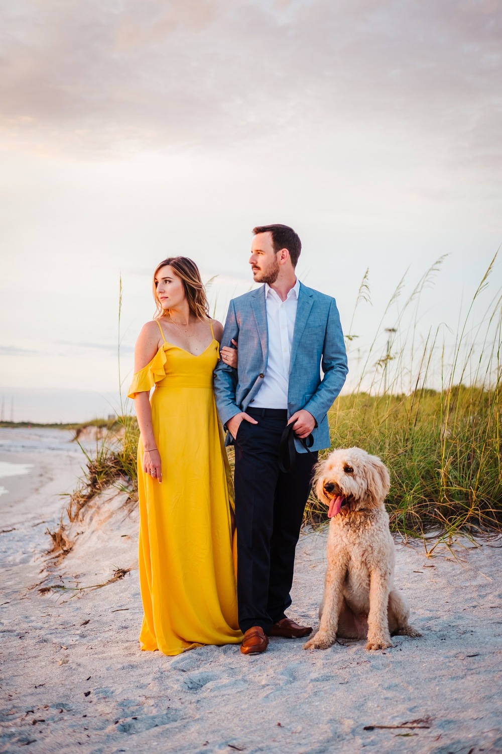 yellow dress engagement photos Love was in the air at this beautiful outdoor engagement session for Sara  Grace and Austin earlier this month! Her stunning yellow dress was the  perfect look for a springtime shoot. Spring