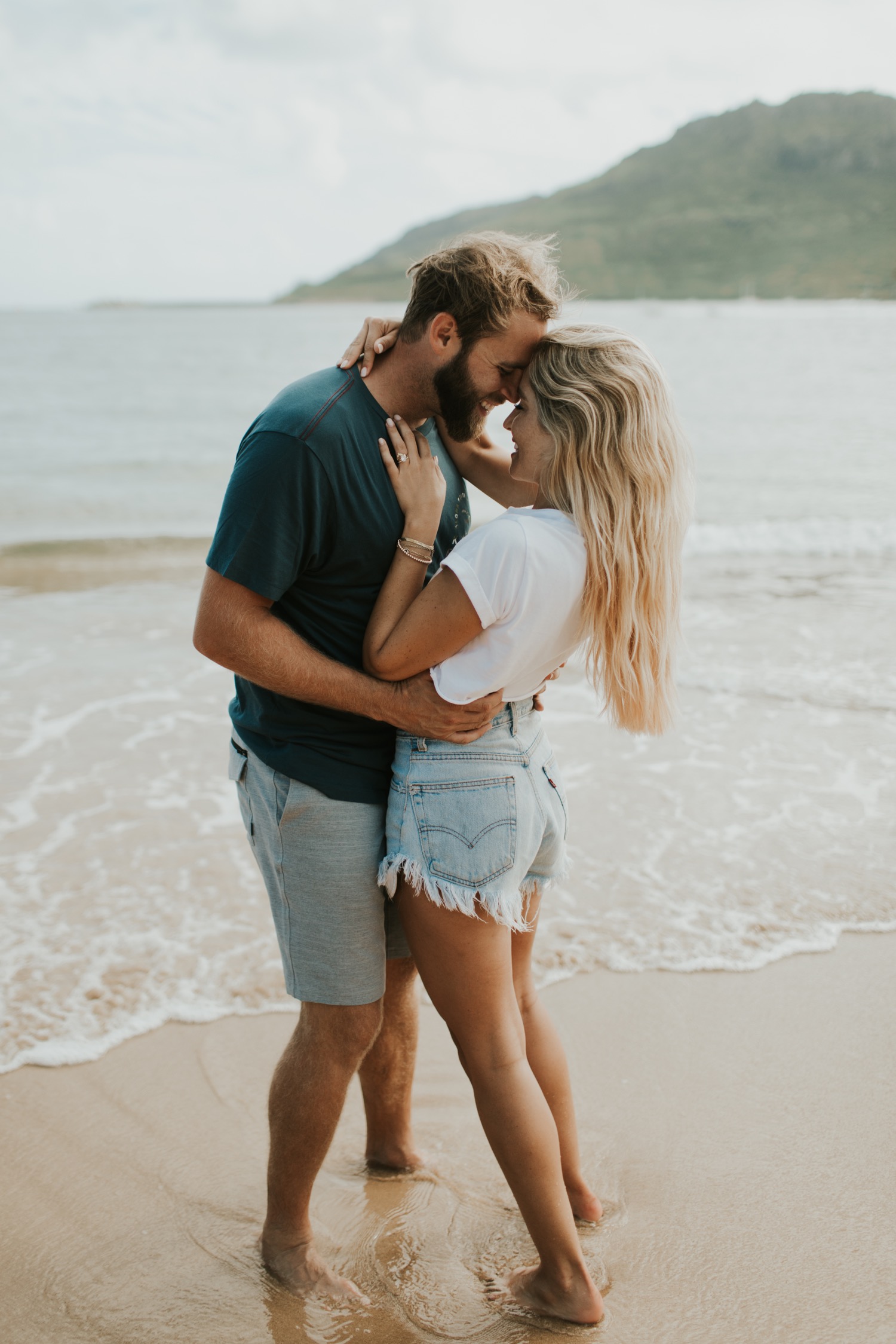 Romantic Engagement Session on the Beach in Hawaii