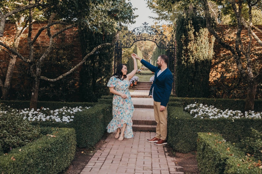 sachin and babi light blue dress Kays Creek Parkway Spring Engagement