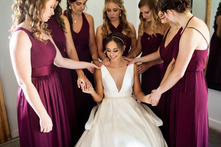 bridesmaid dresses wales Her something blue Megan chose a stunning spring colour palette and her gorgeous girls in pastel blue Venue @coedymwstwrhotel Makeup @kirstyrowlandsmakeup Bridesmaid Dresses @sixstories Florist @bloomstreetflorals Bride's Dress