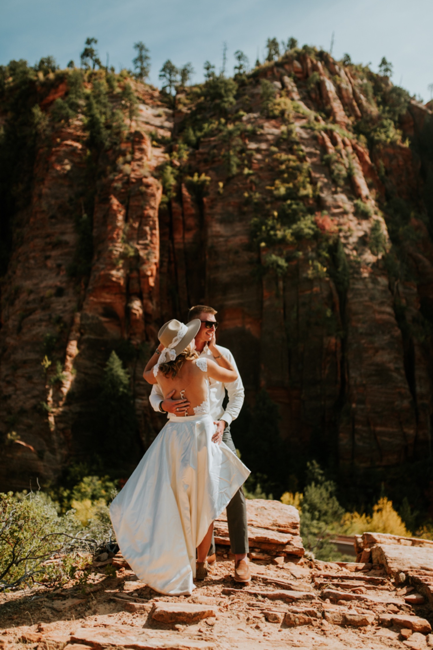 Intimate Desert Elopement-Zion National Park - SAM & DAMON - Katelyn Bell