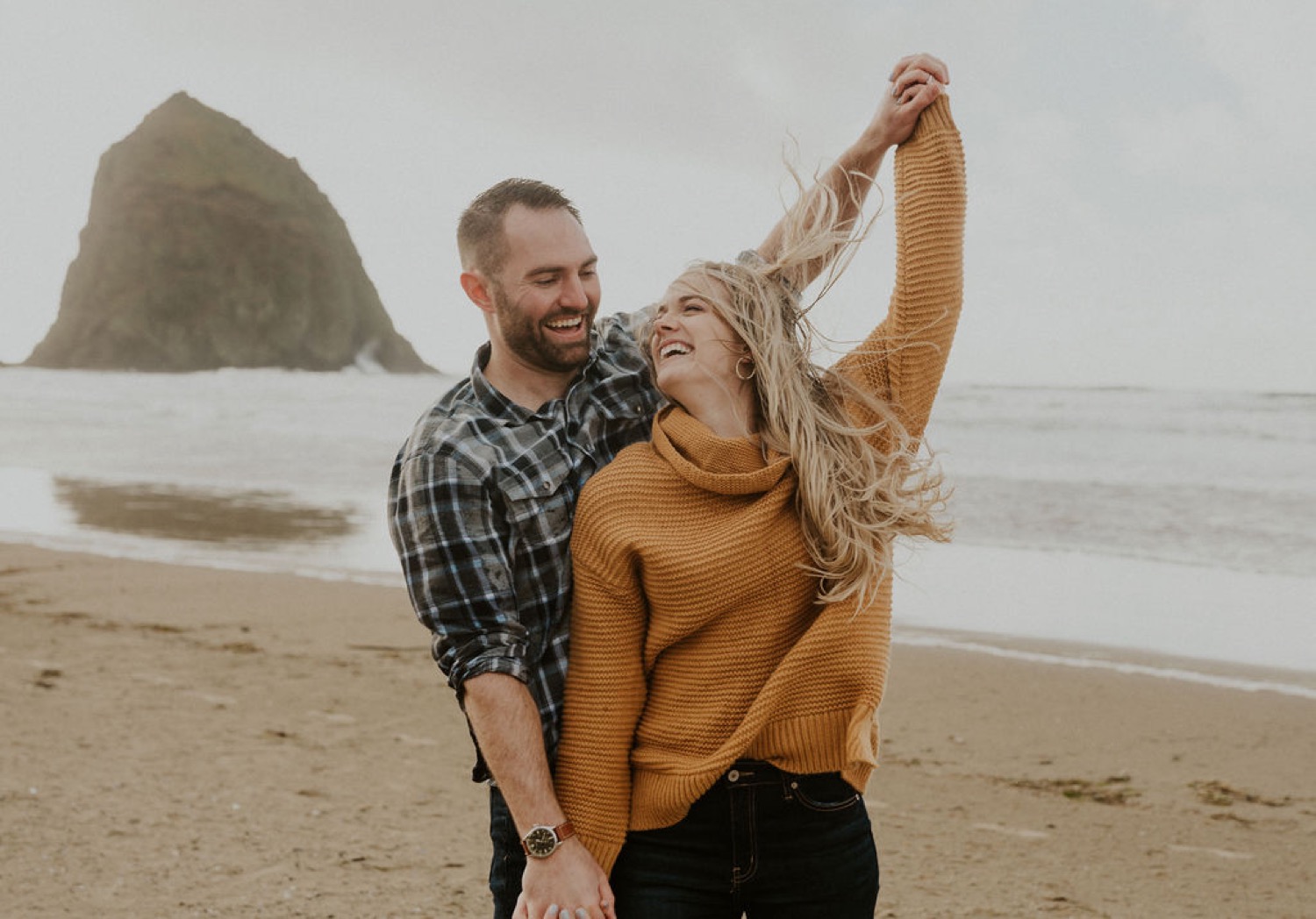sachin and babi light blue dress Mountain Green Winter Engagement