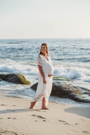 Yoga maternity beach session  La Jolla, CA — Gabrielle Fox Photography