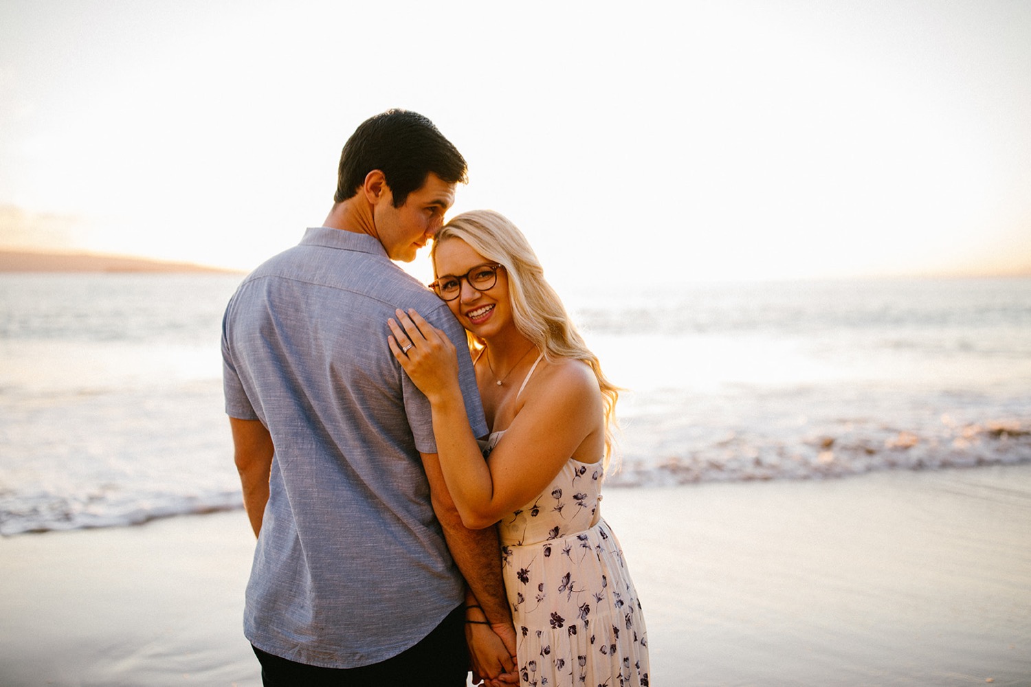 Happy Young Couple Posing In The Beach Stock Photo, Picture and Royalty  Free Image. Image 74542268.