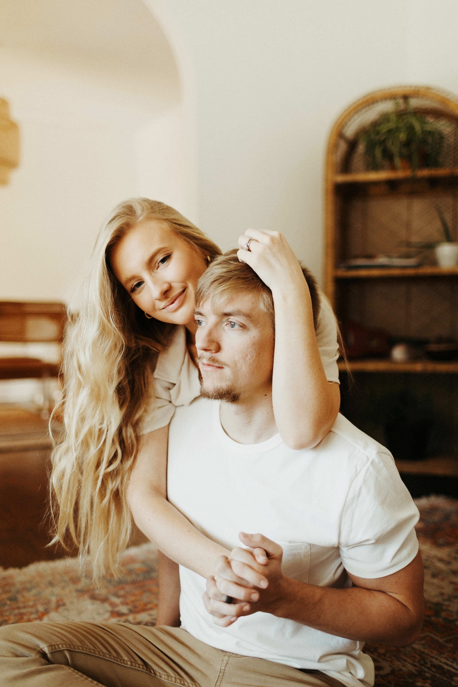Couples in home session in Pensacola FL