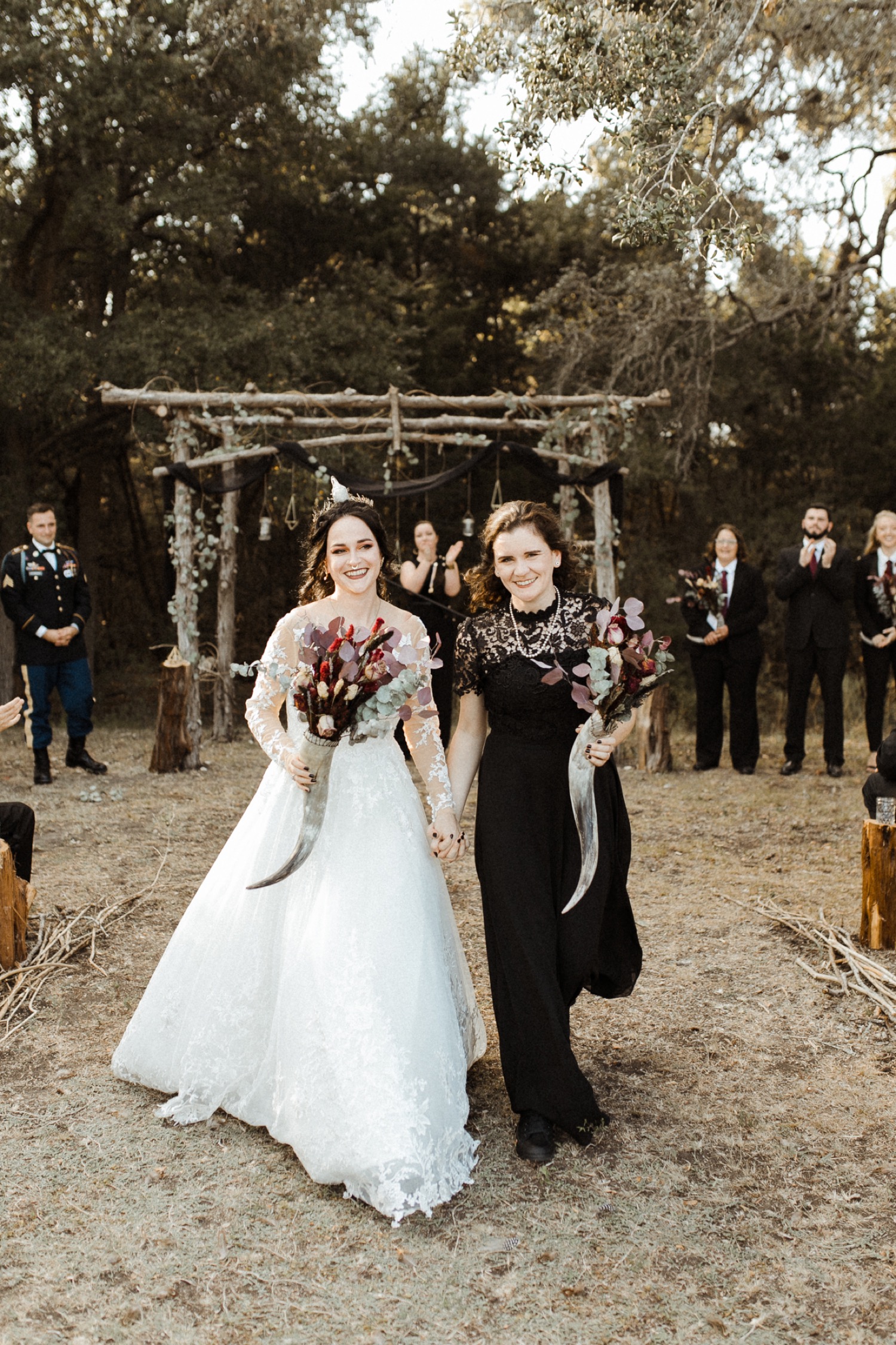 Elm Creek Ranch Gothic Lesbian Wedding - Leah Thomason Photography