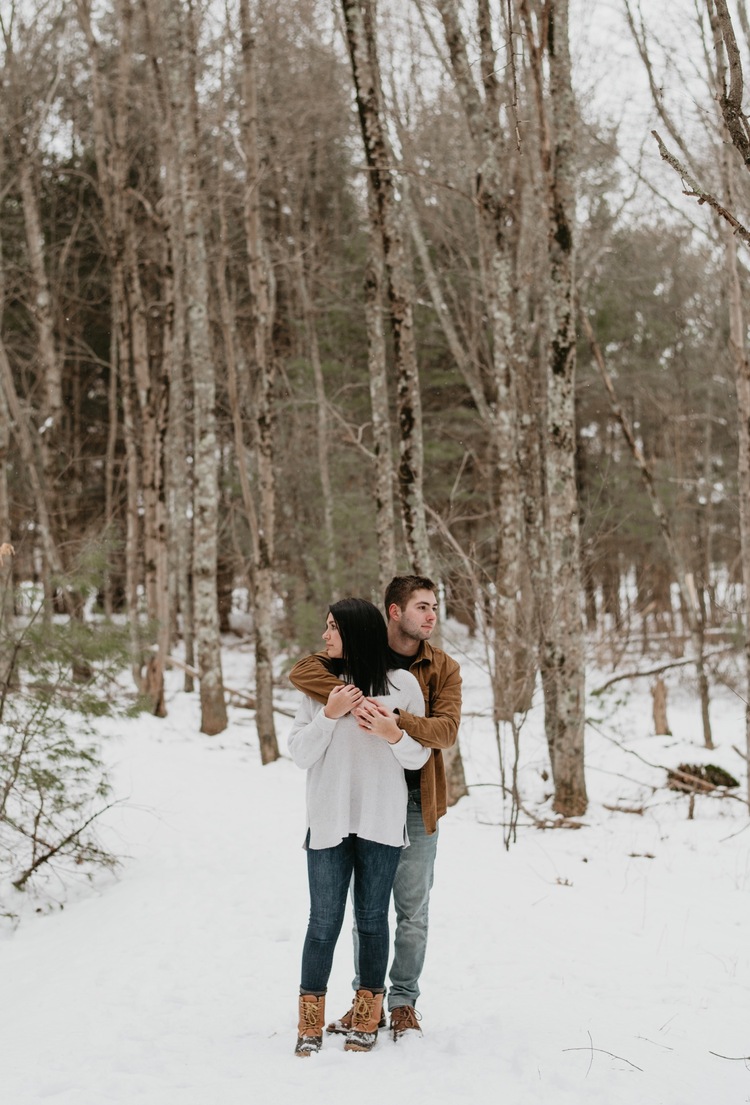 A Snowy Winter Engagement Session in Beacon Hill, Boston