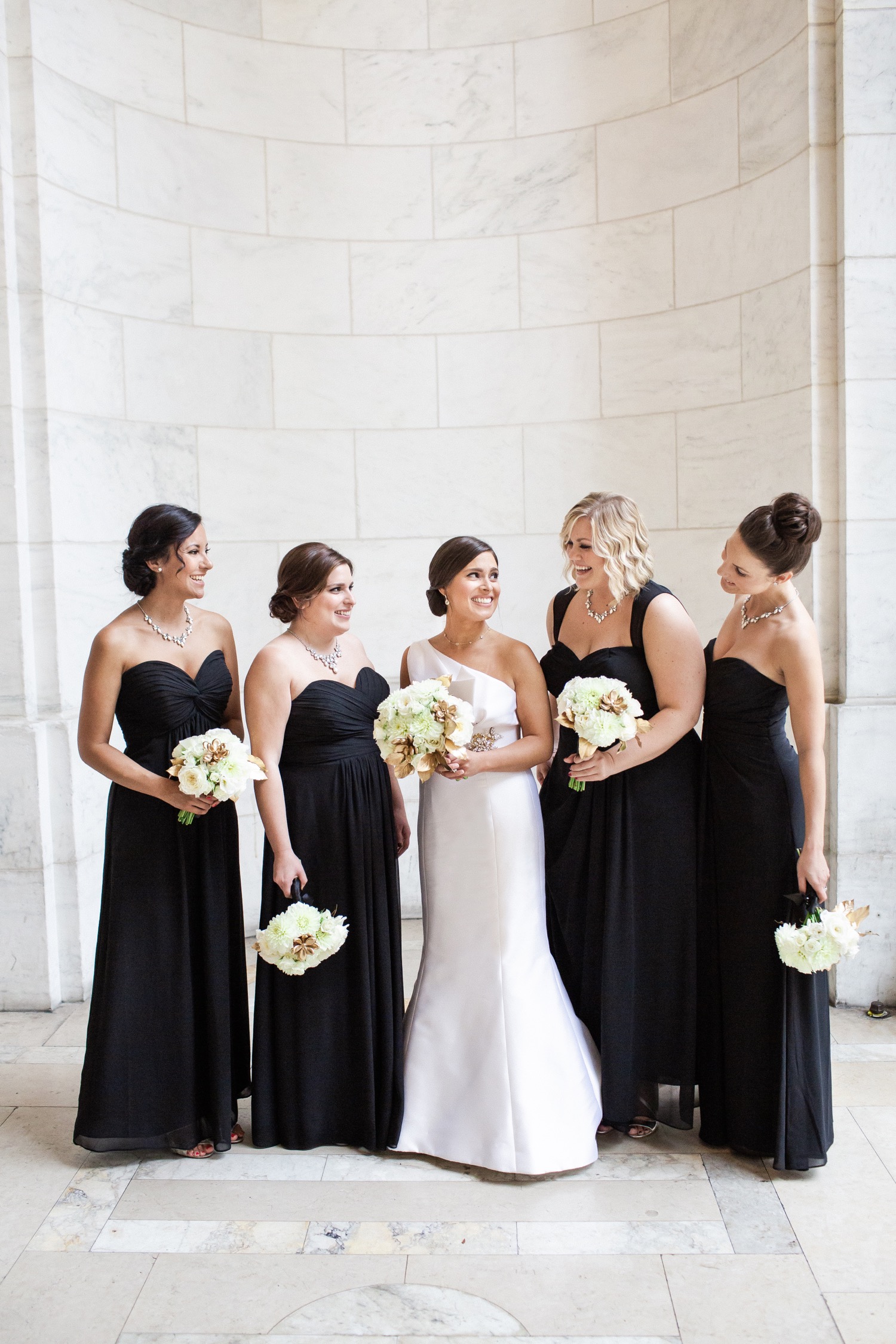 NYC Library Wedding Bridesmaid Dresses