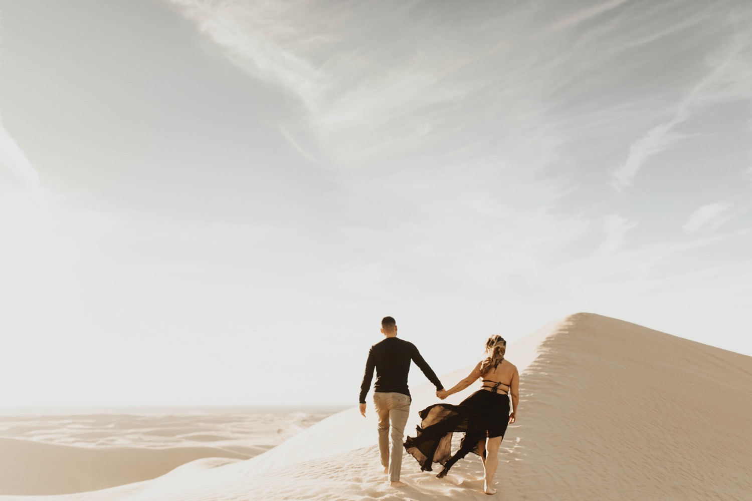 isabella & kenny 〰︎ desert sand dunes engagement - ashabailey.com
