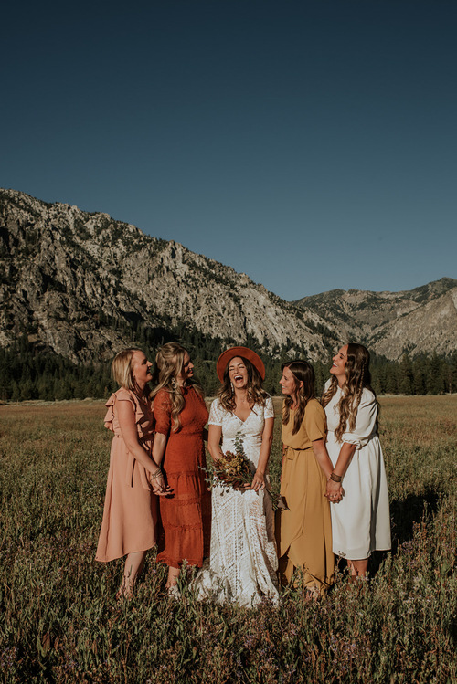 princess polly baby blue dress Meghan & Sam // Rust Colored Boho Summer Wedding // Sun Valley Wedding  Photographer