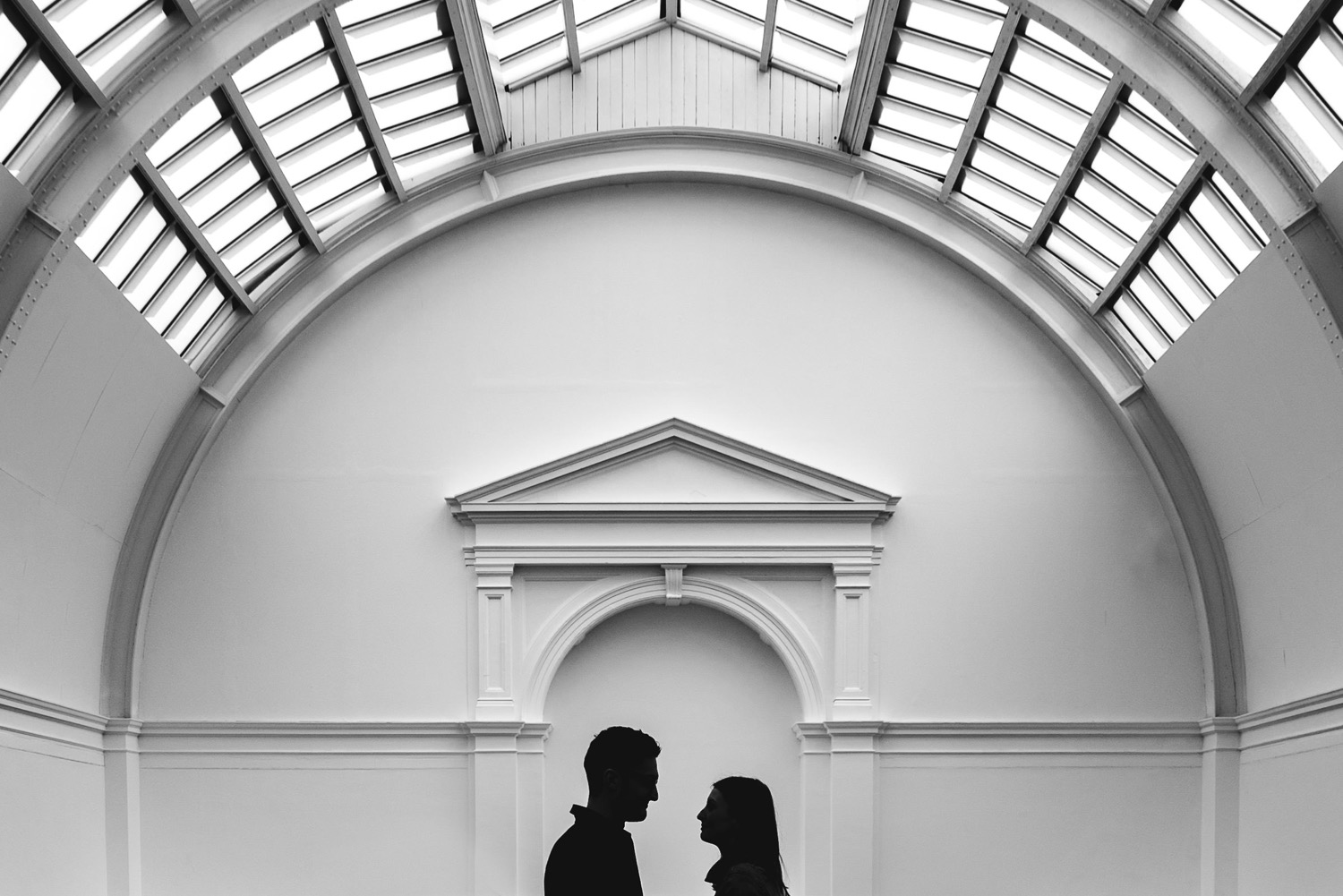 Engagement Shoot Leeds Art Gallery Silhouette