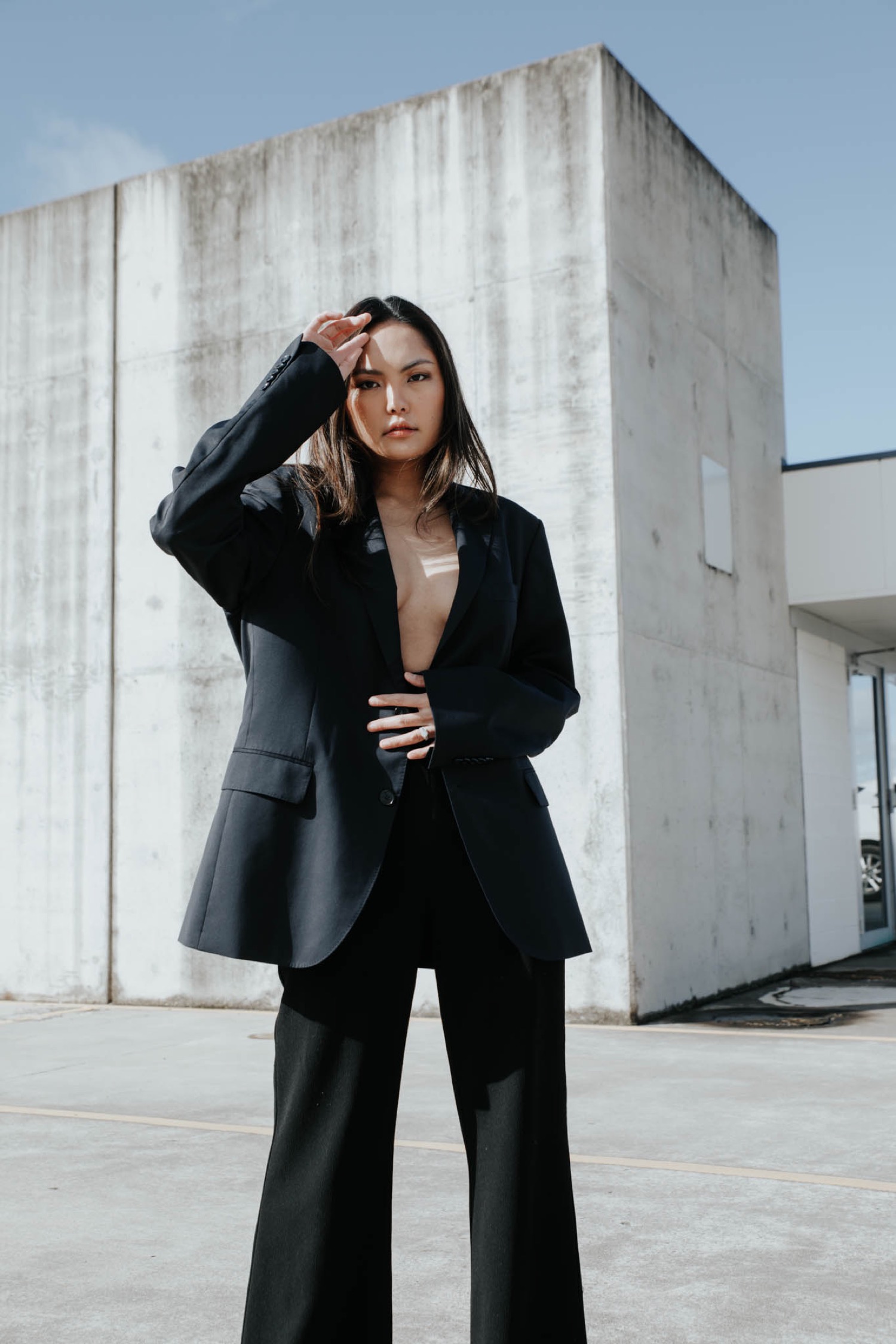 Fashion Editorial Photography Canberra Jenny Wu Minimalist Strong Suiting