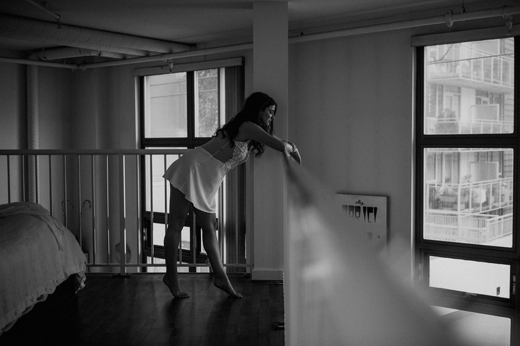 Trendy Vancouver Boudoir Session at Industrial Loft - Best Boudoir