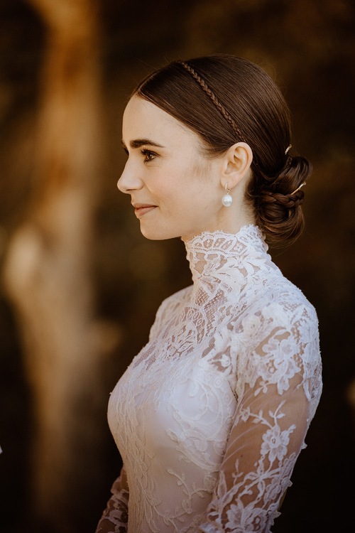 lily collins wedding dress cost