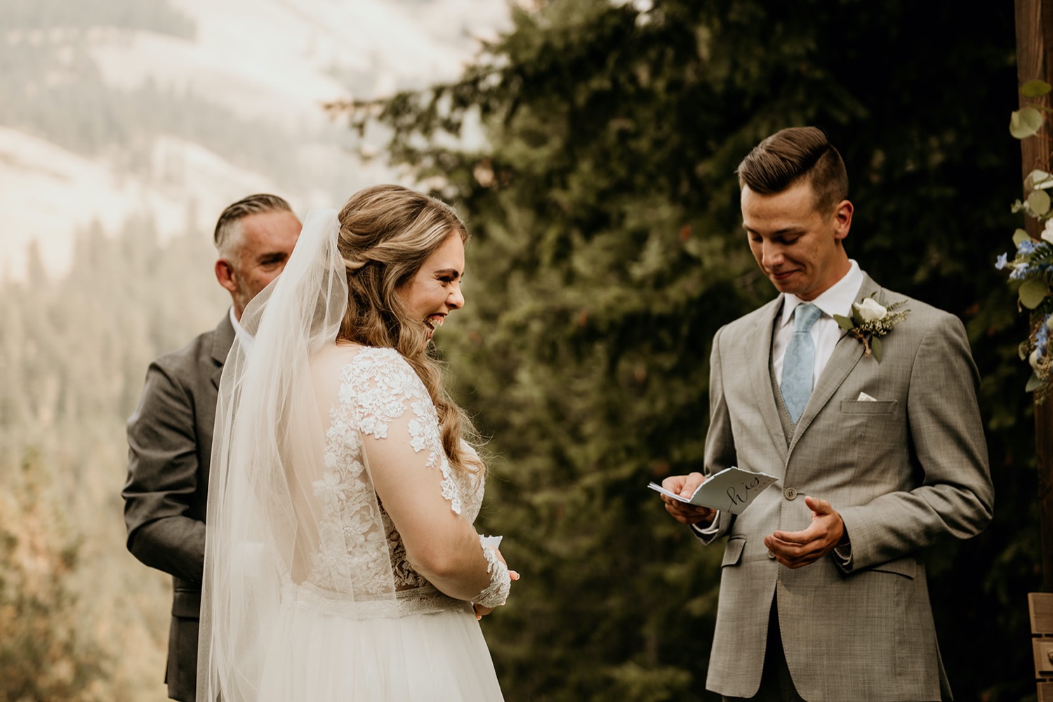 Backyard Wedding in Orofino Idaho. 