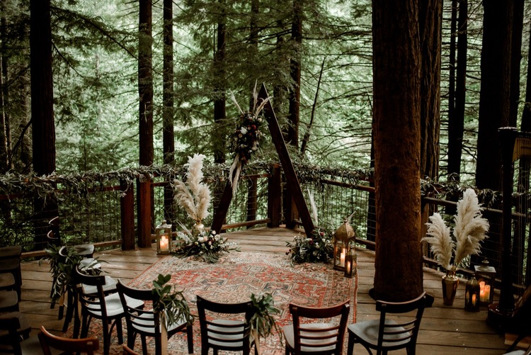 Hoyt Arboretum Elopement Wedding on the Redwood Deck
