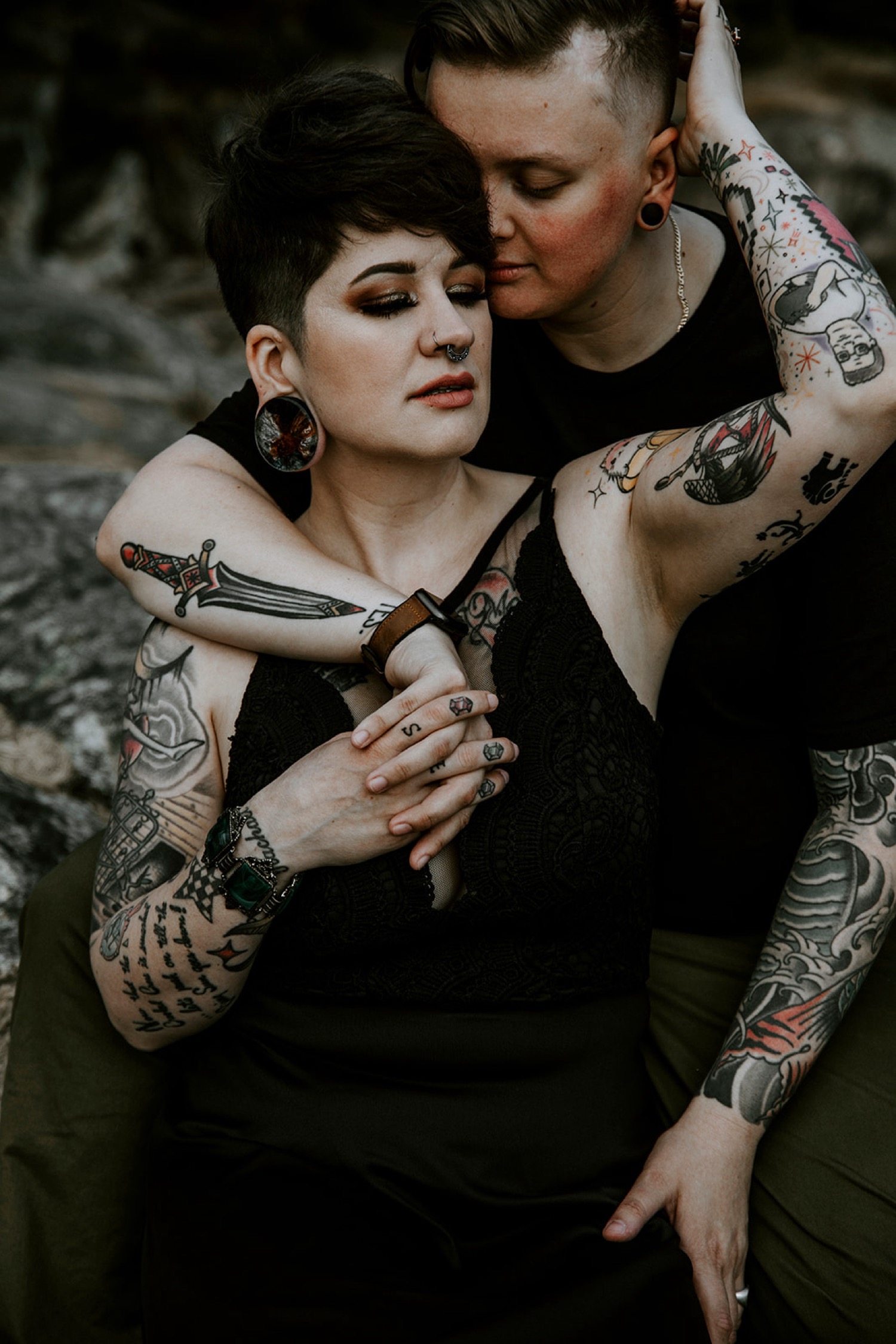 LGBTQ Same Sex Couple Anniversary Session At Lighthouse Park Vancouver Wedding Photographer