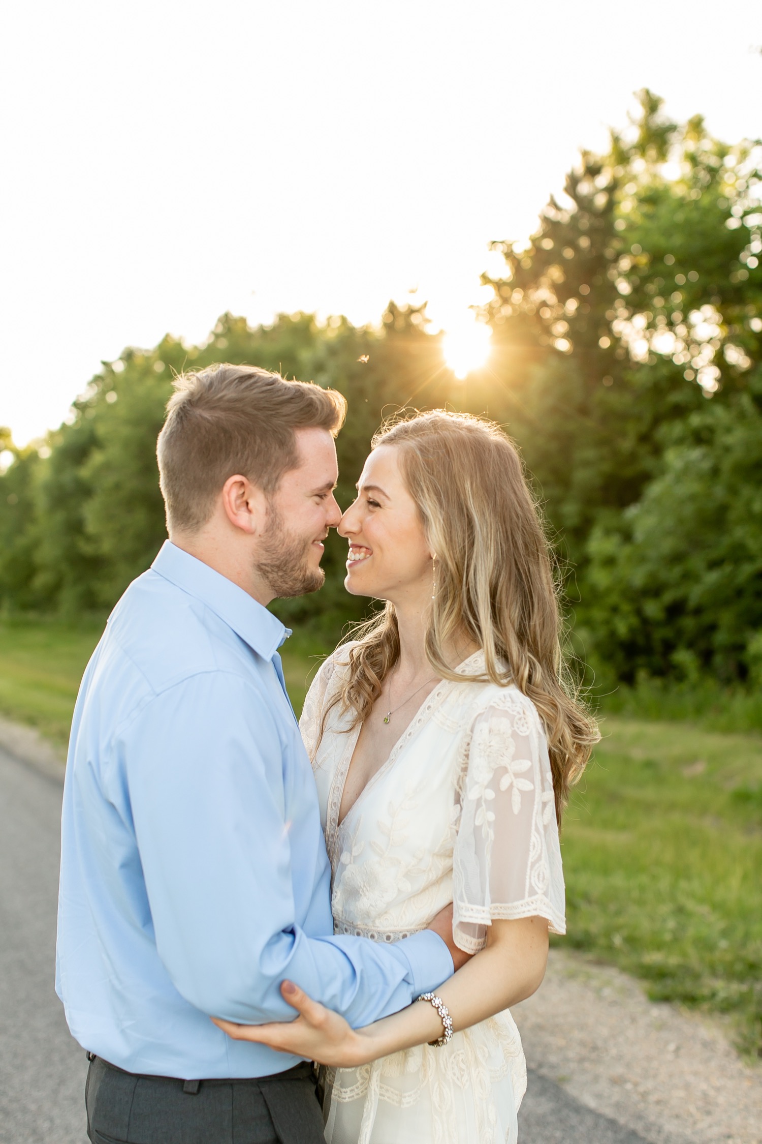 sachin and babi light blue dress Engagement Photos in Uptown Charlotte