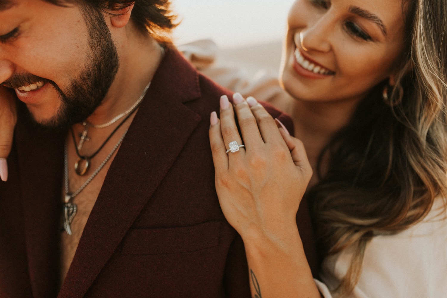rachelle \u0026 andrew 〰︎ sandy desert engagement session - ashabailey.com
