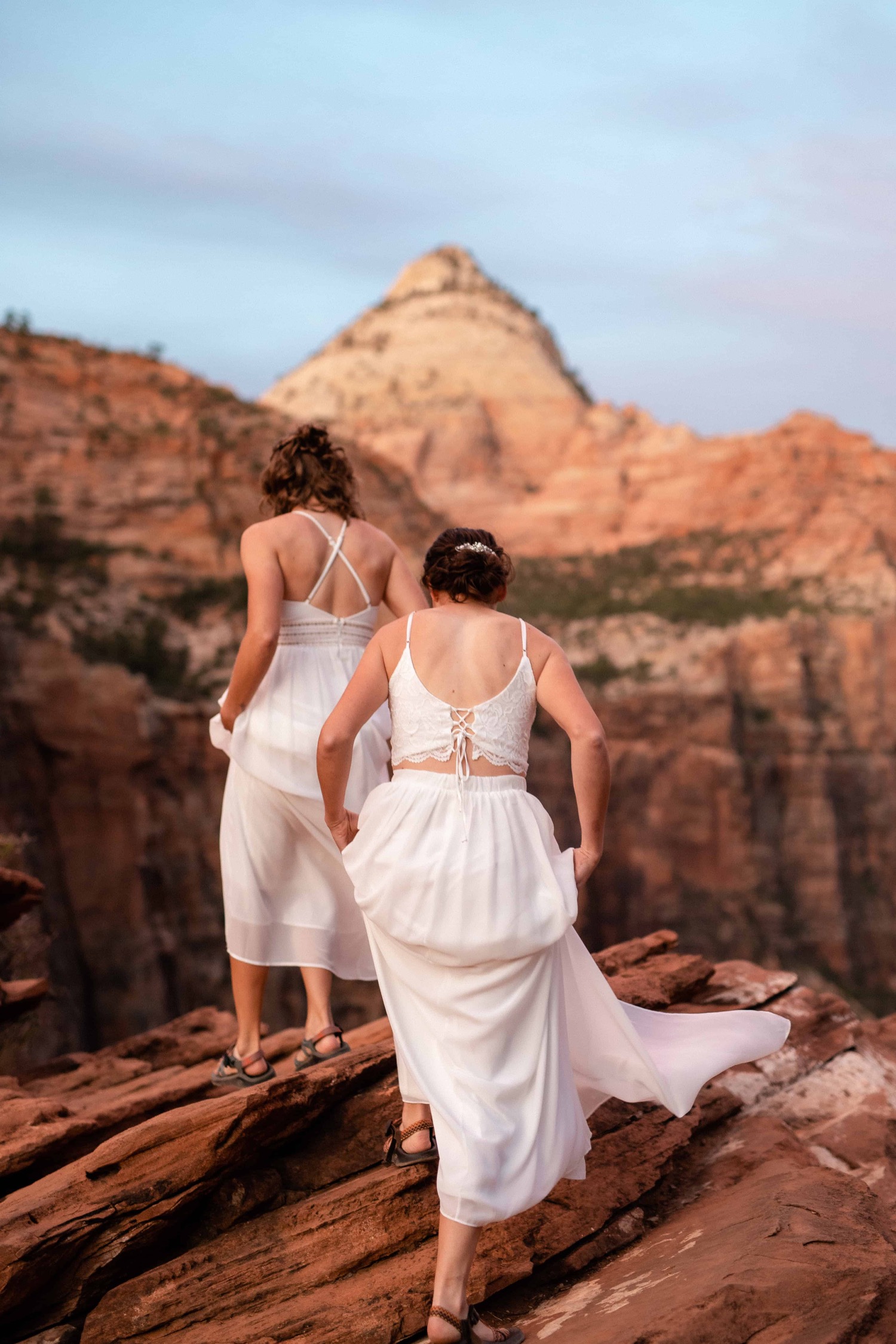 Same Sex Elopement in Zion National Park Katie Mari Kyle