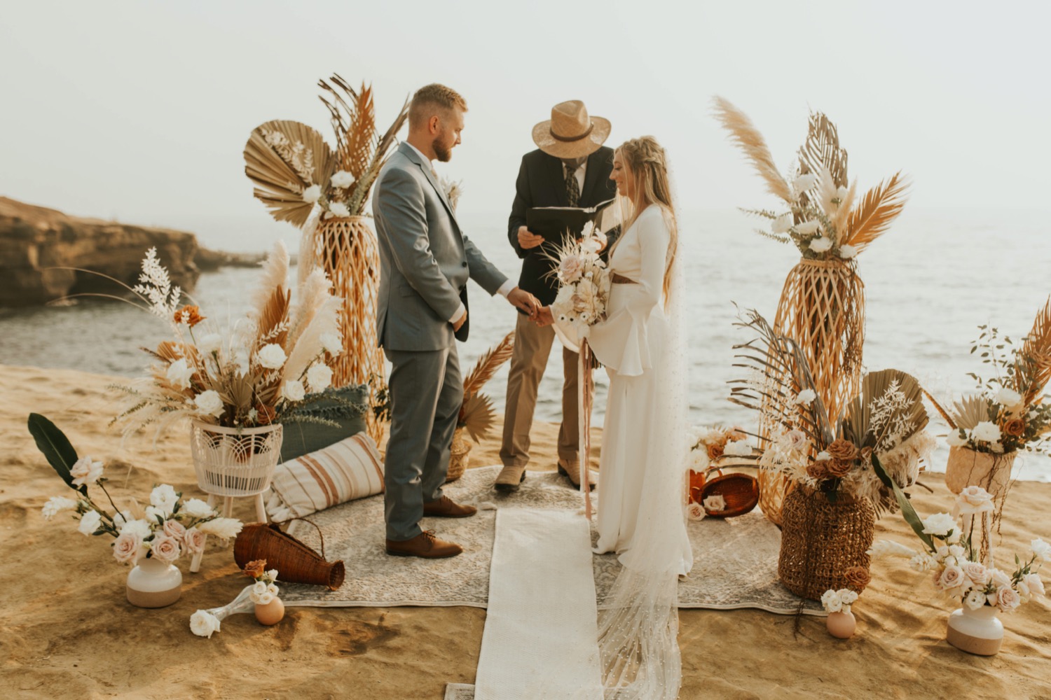 Boho Desert Sunset Weekender Bag — Modern Elopement & Micro