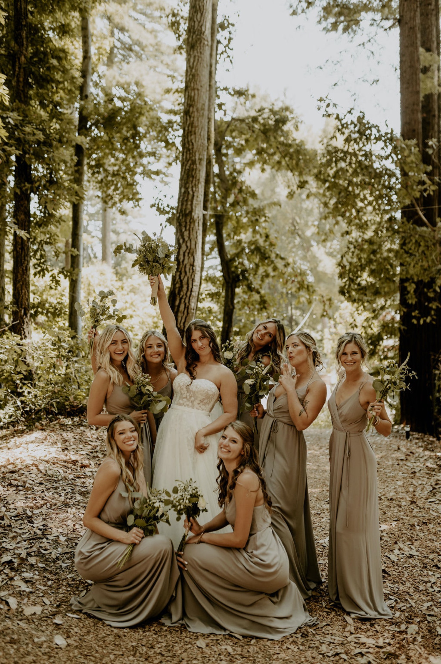 forest wedding bridesmaid dresses Outdoor Woodland Wedding Ideas with Luxe Geometric Decor