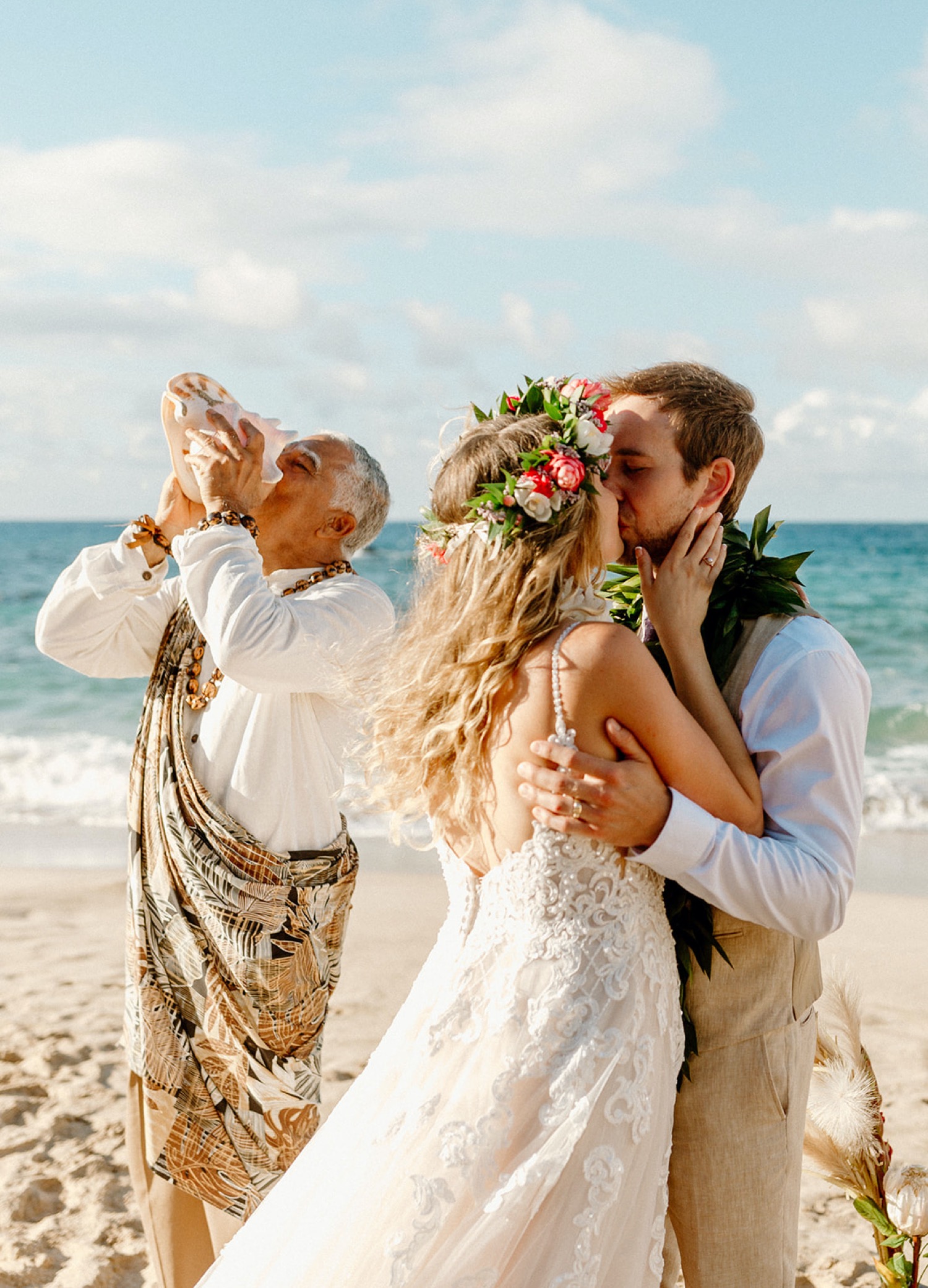 maui beach wedding dresses A Hawaii Beach Bridal Bajan Wed