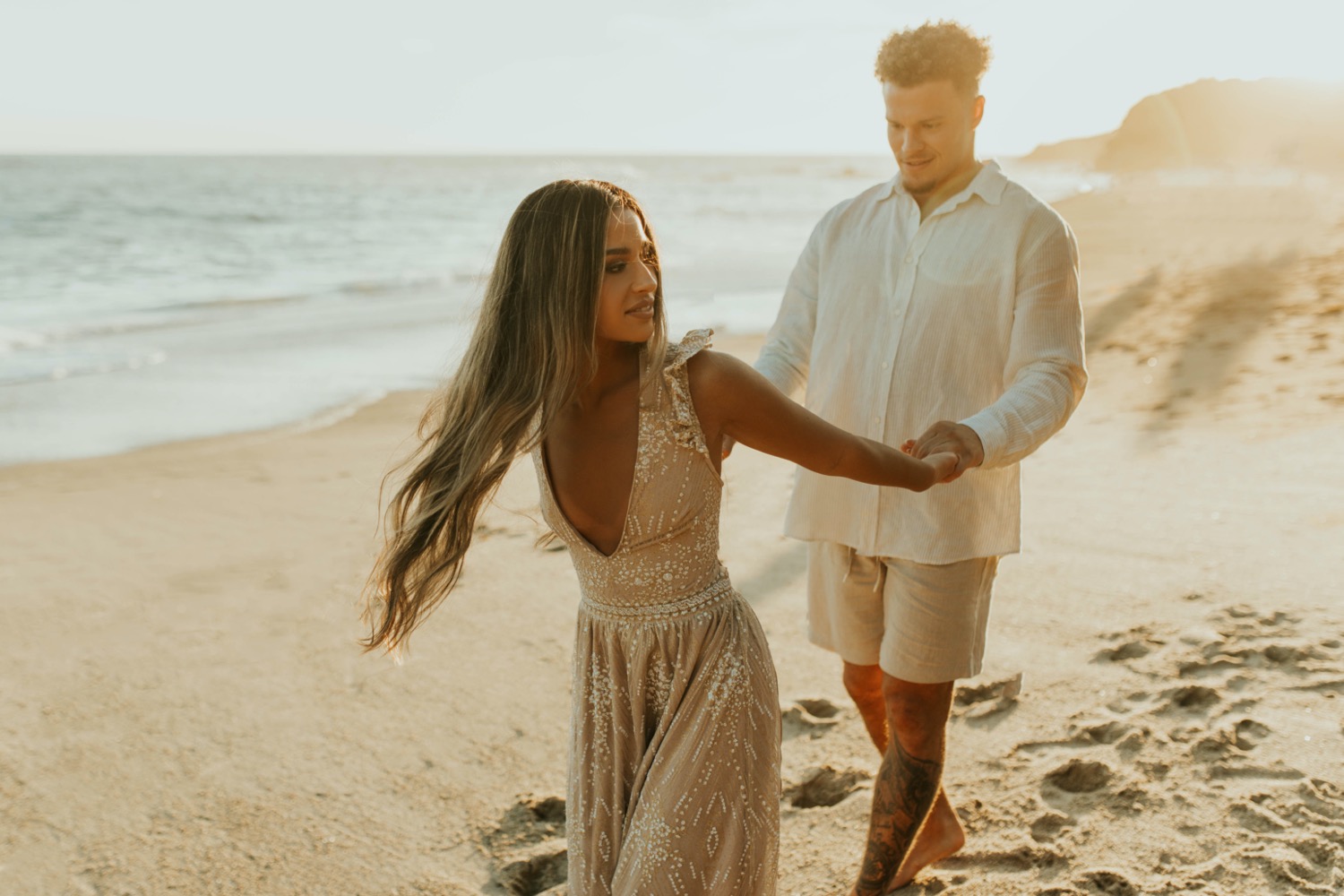 Dreamy Beach Engagement Session Dress