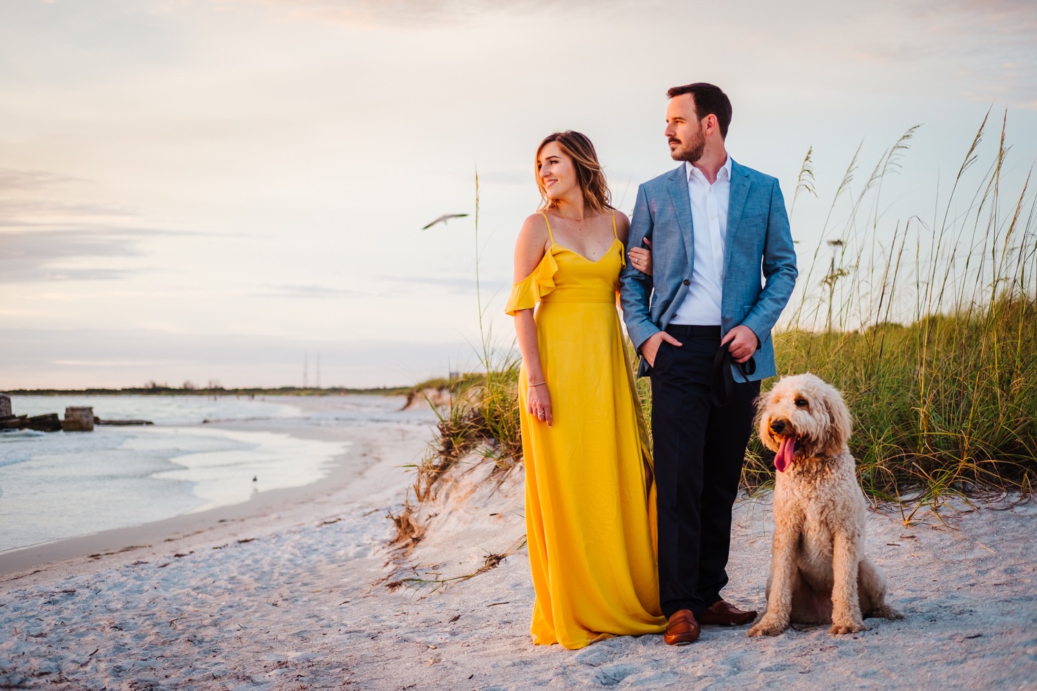 sachin and babi light blue dress 25 Best Engagement Party Dresses for the Bride