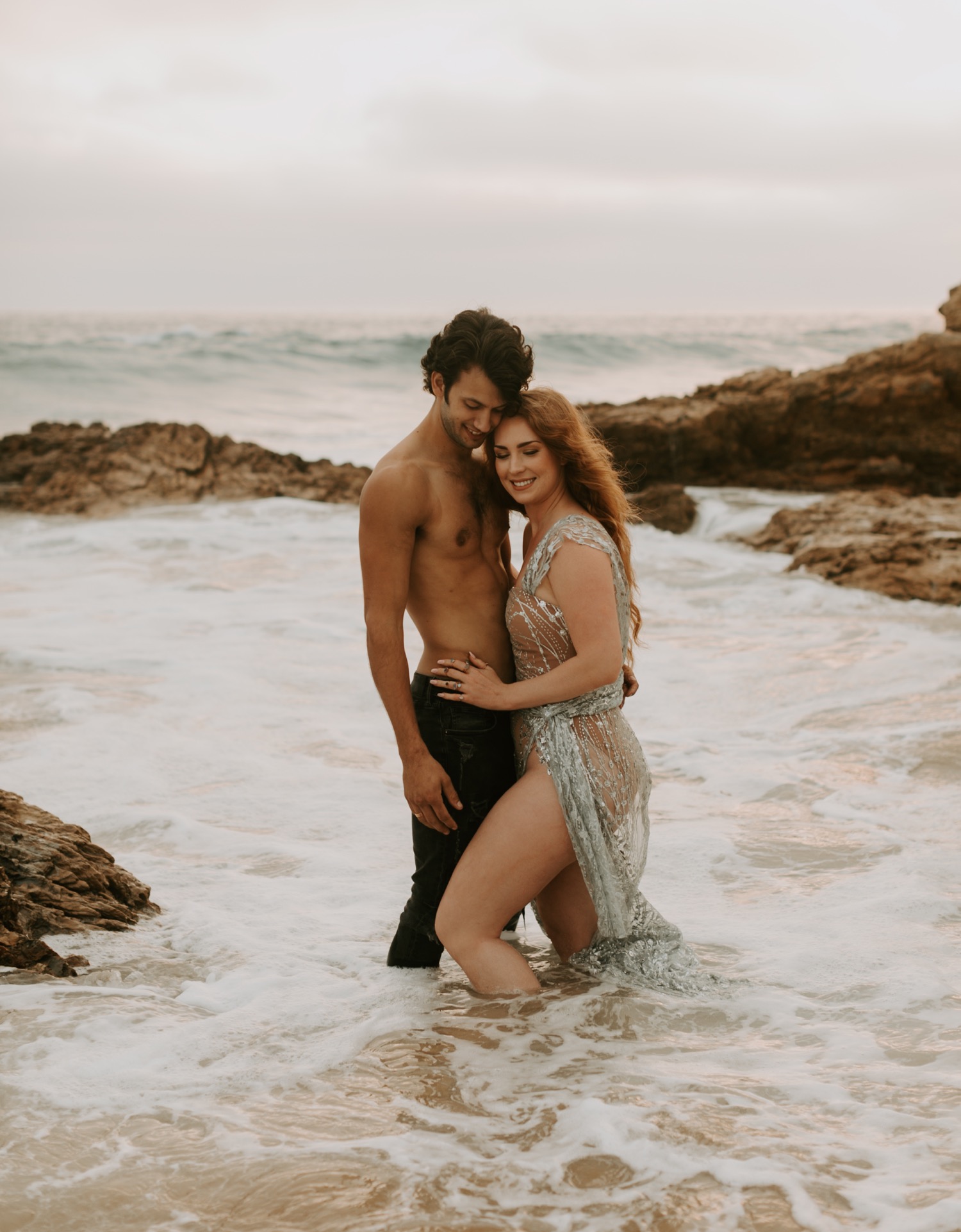 Posing Beautiful Couple On Sea Beach Stock Photo 35609911 | Shutterstock