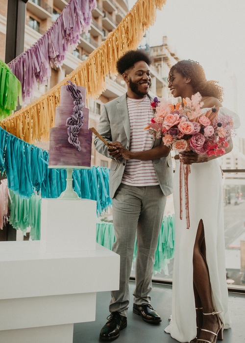 90s Wedding Inspiration Shoot at The Riley Building in Austin, TX