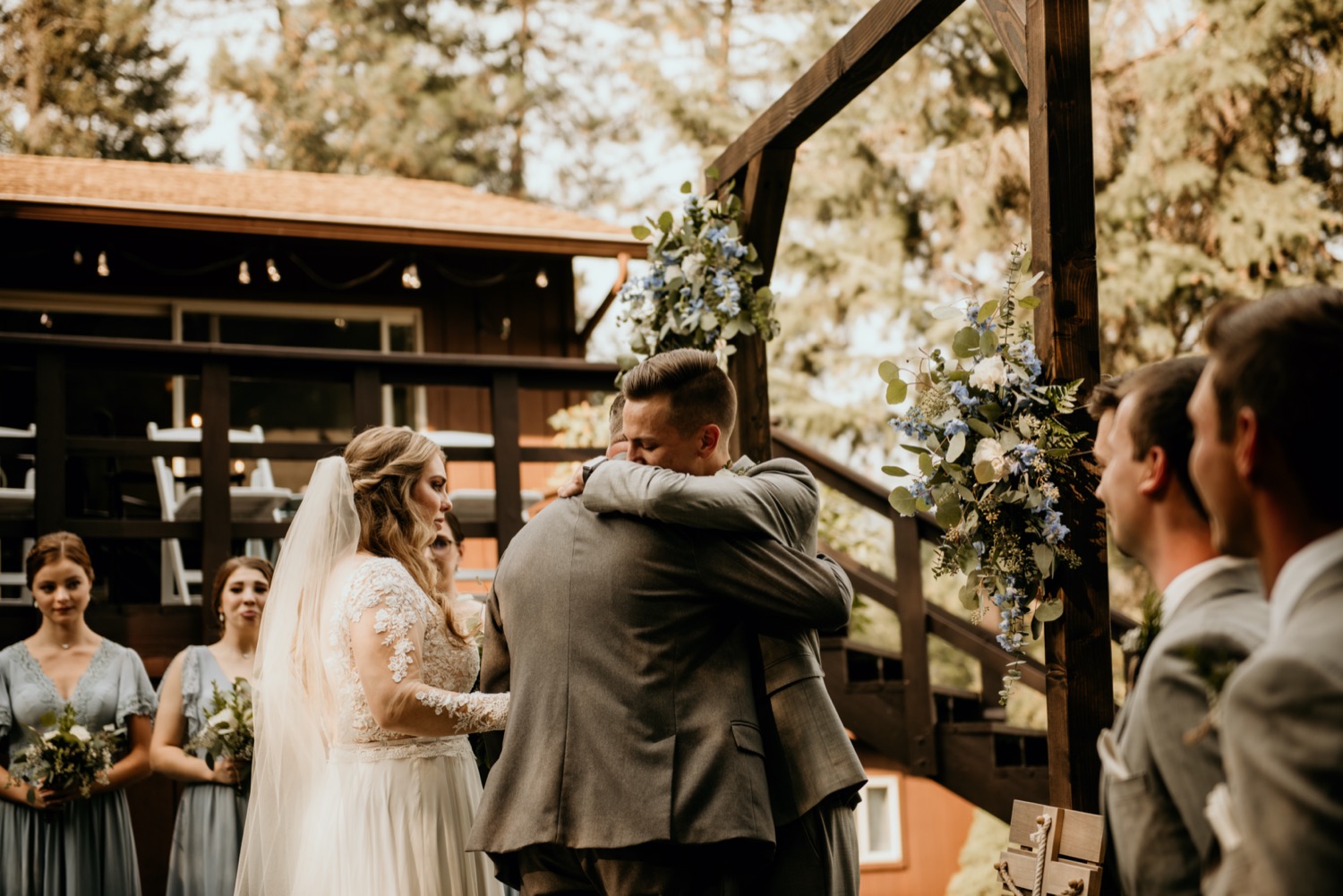 Backyard Wedding in Orofino Idaho. 