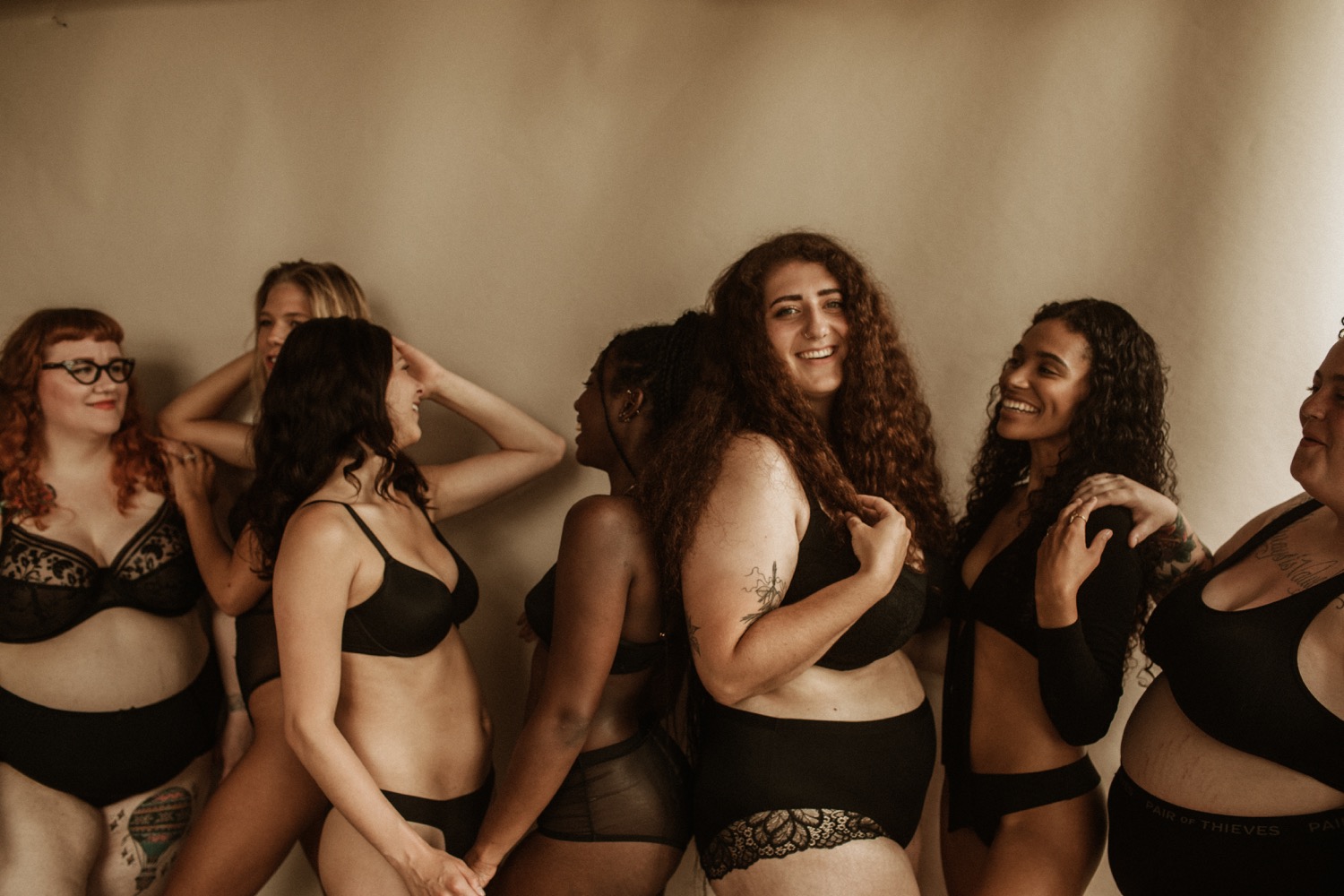Joyful Women In Their Underwear by Stocksy Contributor Ohlamour Studio -  Stocksy