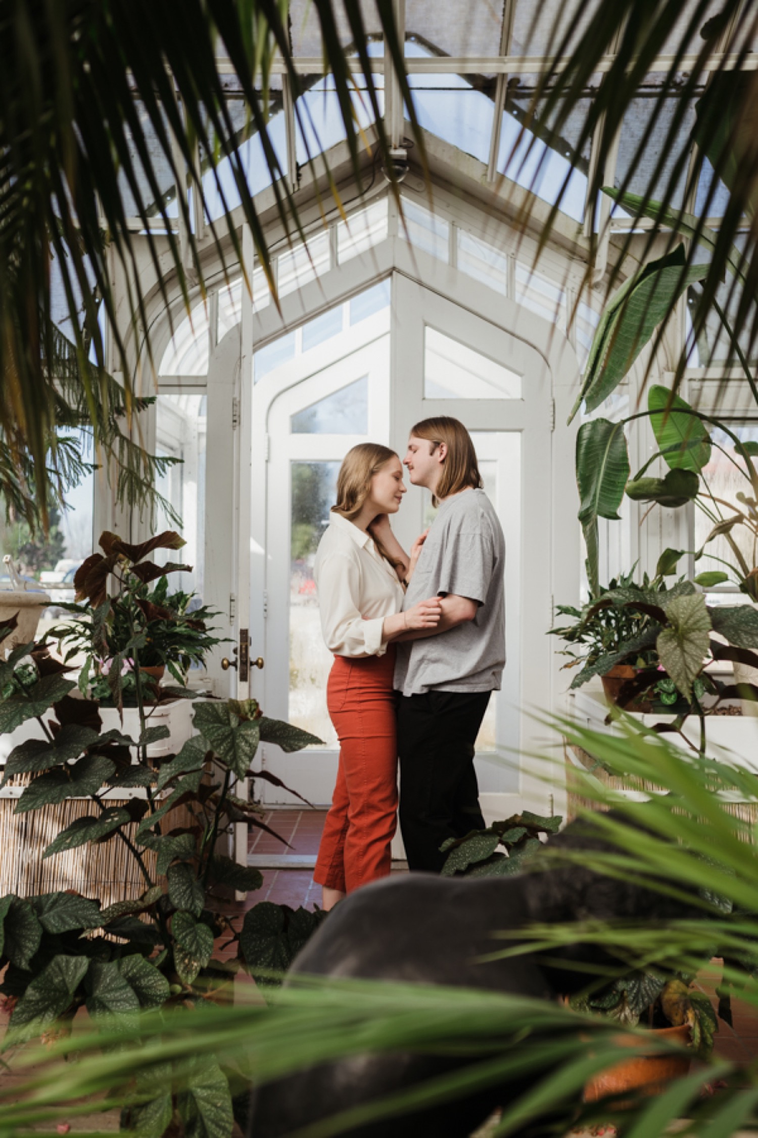 Elliot + Allison Tulsa Lifestyle Greenhouse Engagement picture