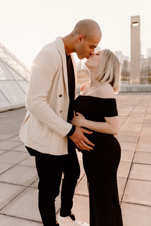 Edmonton Oilers Maternity Session: Darnell Nurse and Mikayla • Banff  Elopement Photographer