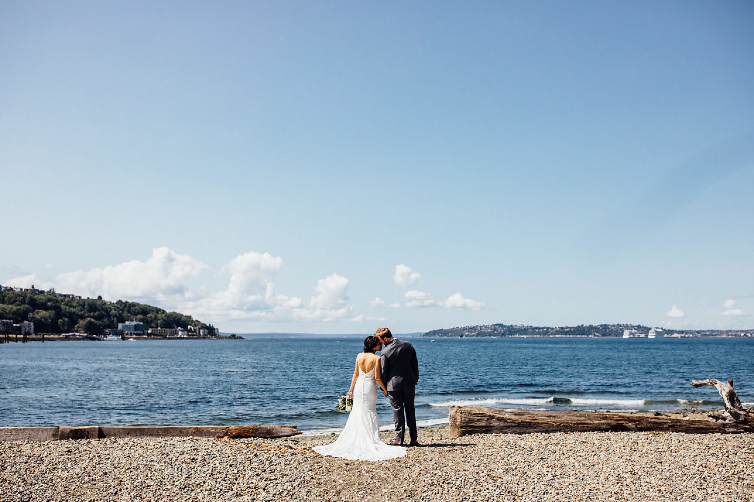 salty's on alki beach dress code Midi and Short Wedding Dress Formal Gown with Pocket – Rosymae main image 1