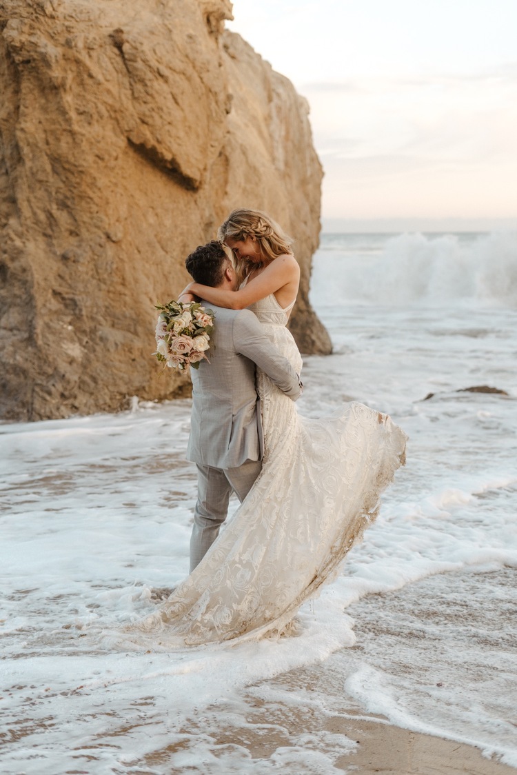 Intimate Elopement at Zuma Beach in Malibu, CA