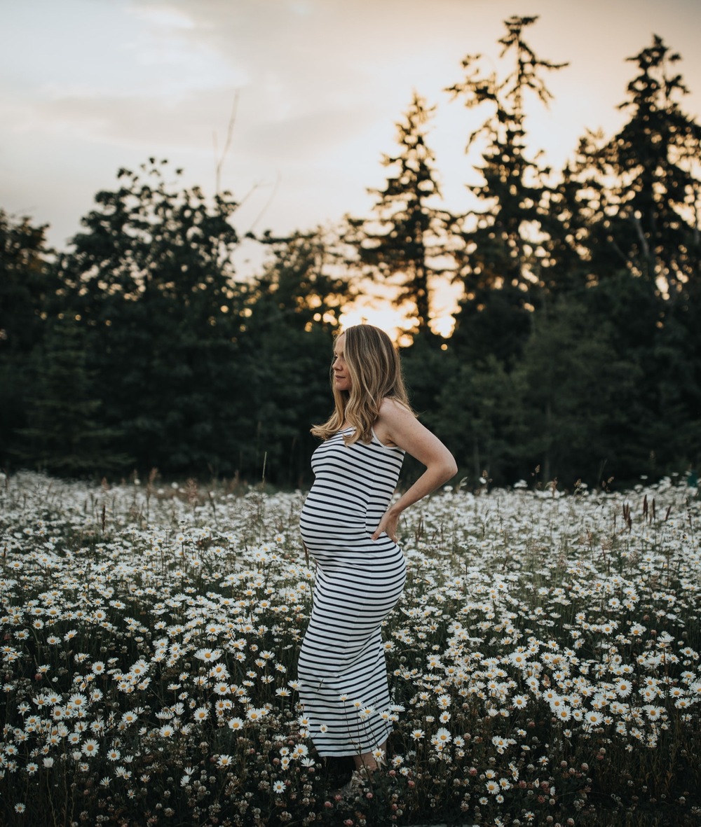 French-Style Flower Field Maternity Shoot - with love caila